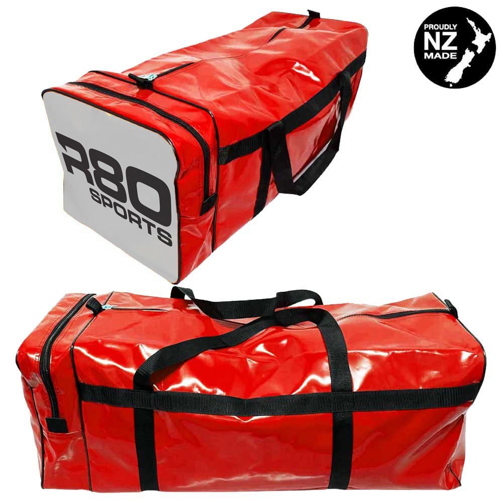 R80 Club Kit Colours Gear Bag Red with End Pocket - WhiteMedium
