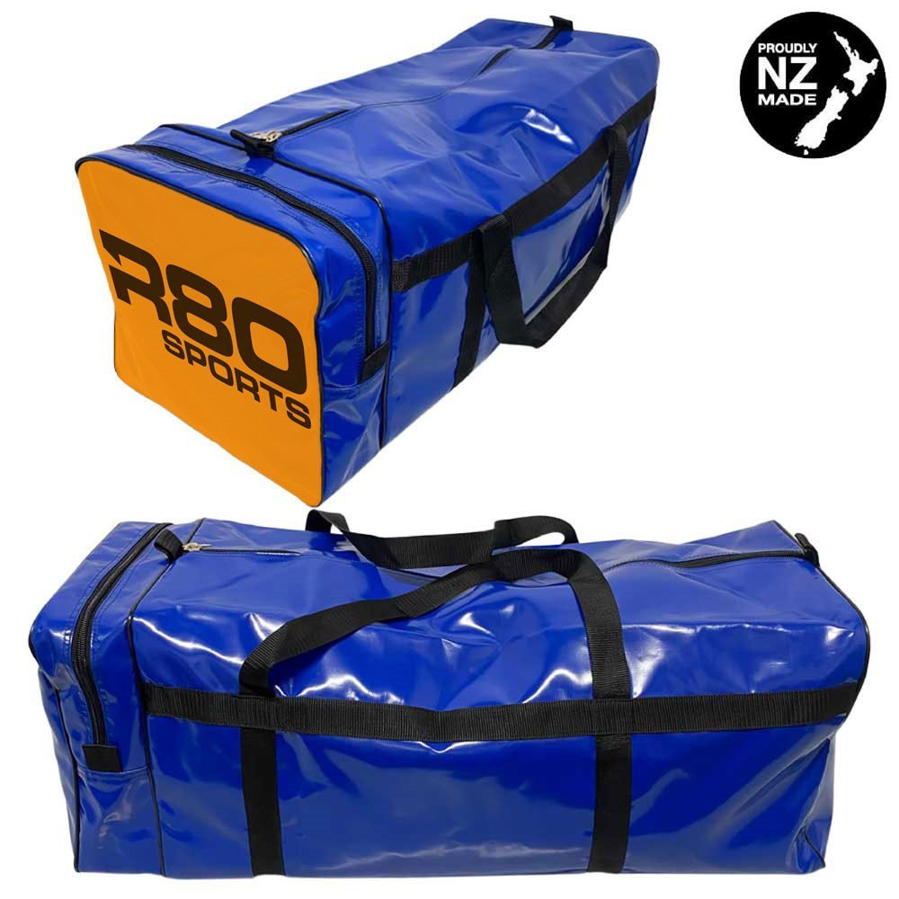 R80 Club Kit Colours Gear Bag Royal Blue with End Pocket - OrangeMedium