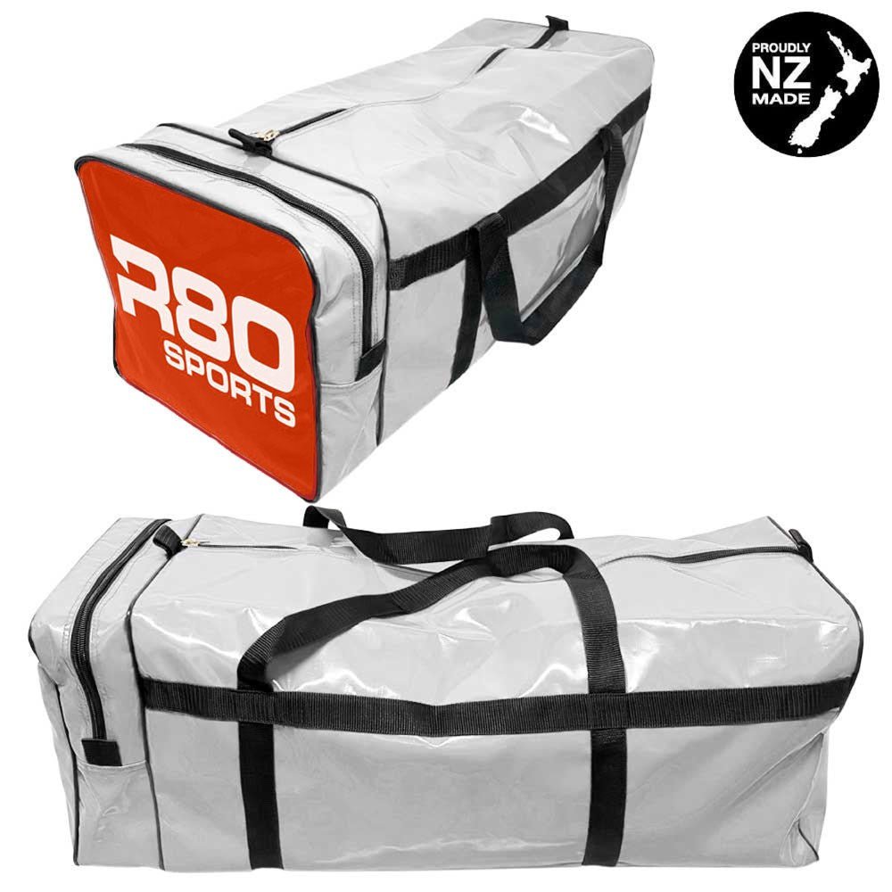 R80 Club Kit Colours Gear Bag White with End Pocket - RedMedium