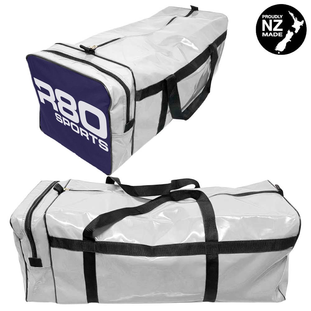 R80 Club Kit Colours Gear Bag White with End Pocket - Navy BlueMedium