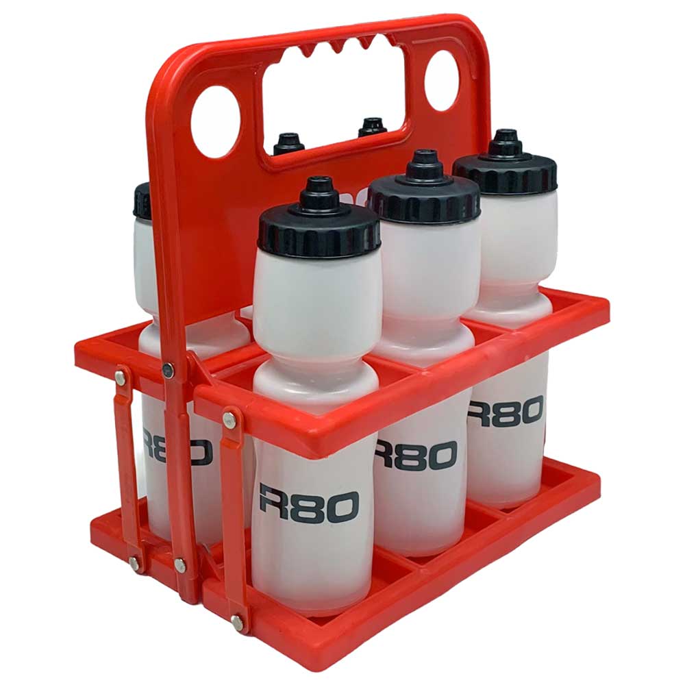 R80 Foldable Carrier with 6 Bottles - White/Black