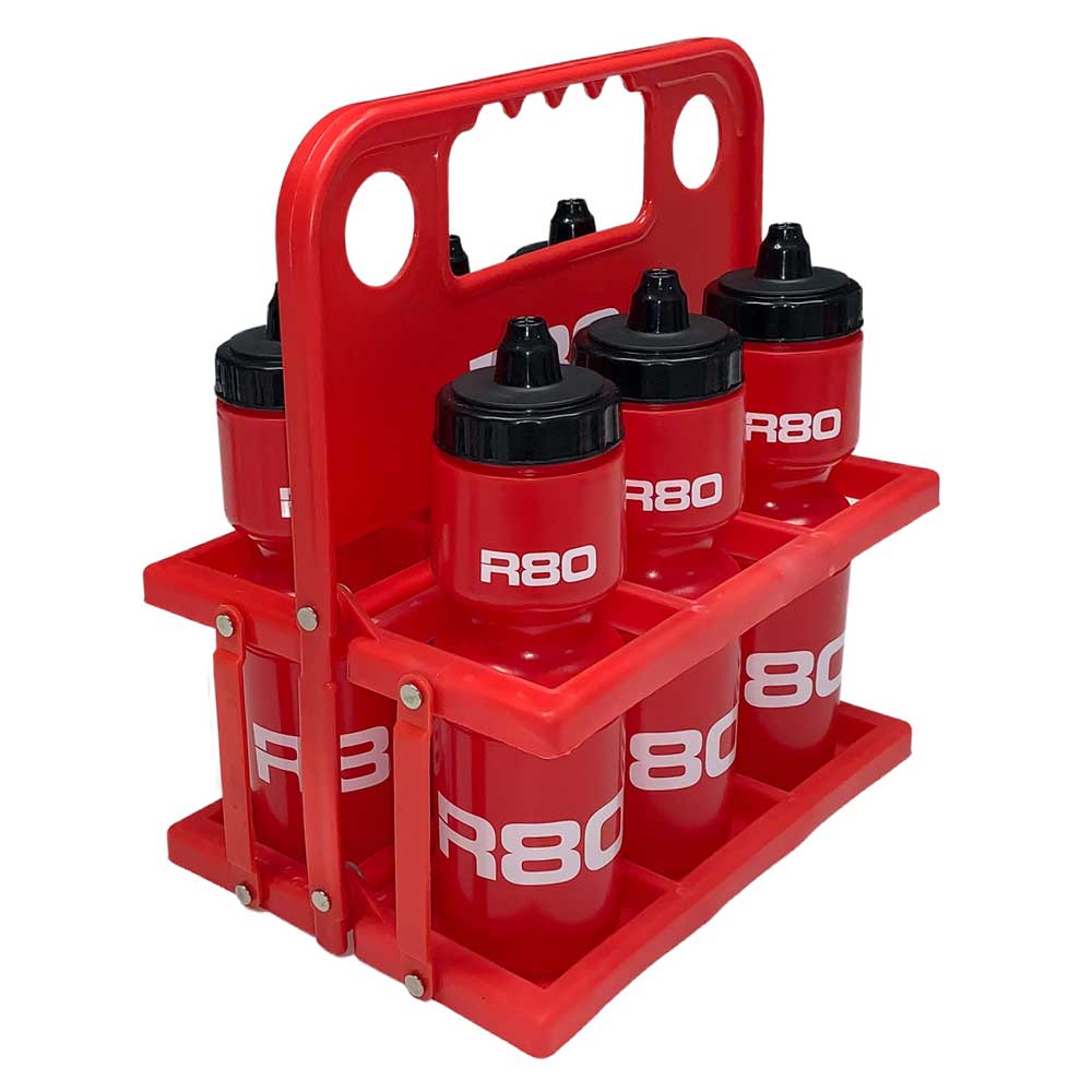 R80 Foldable Carrier with 6 Bottles - Red/Black