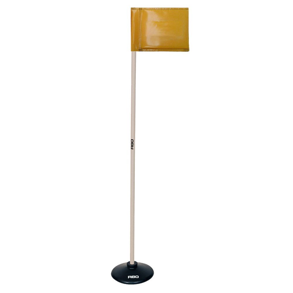 R80 Artificial Surface / Indoor Pole with Rigid Flag - Yellow