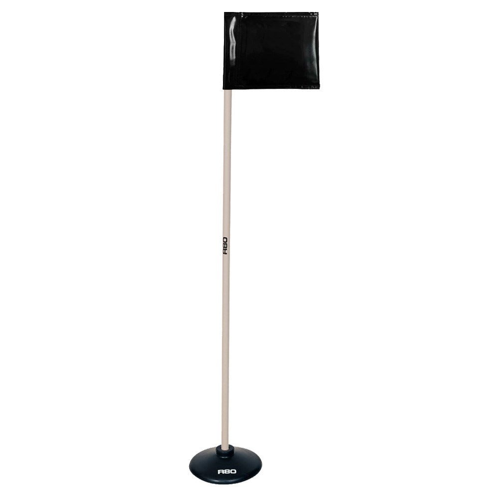 R80 Artificial Surface / Indoor Pole with Rigid Flag - Black