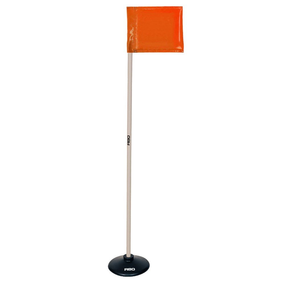R80 Artificial Surface / Indoor Pole with Rigid Flag - Orange