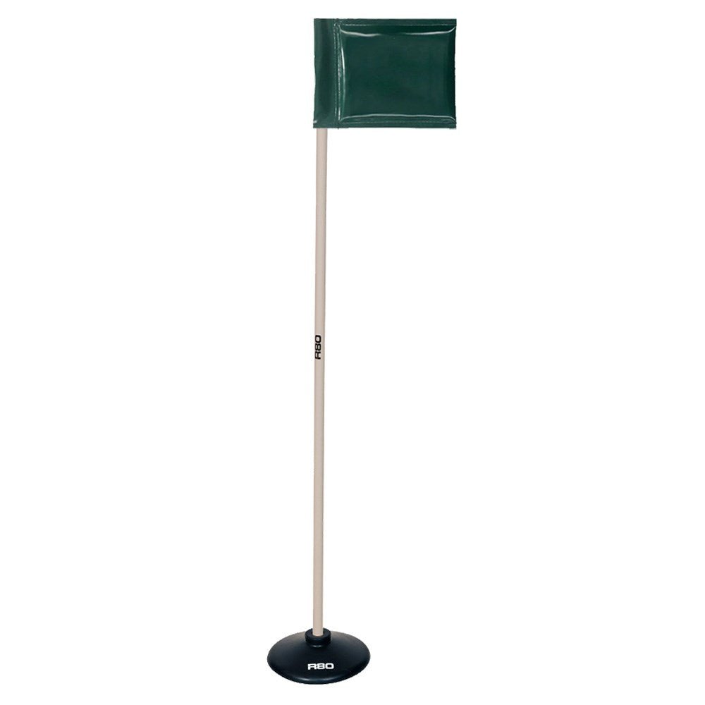 R80 Artificial Surface / Indoor Pole with Rigid Flag - Green