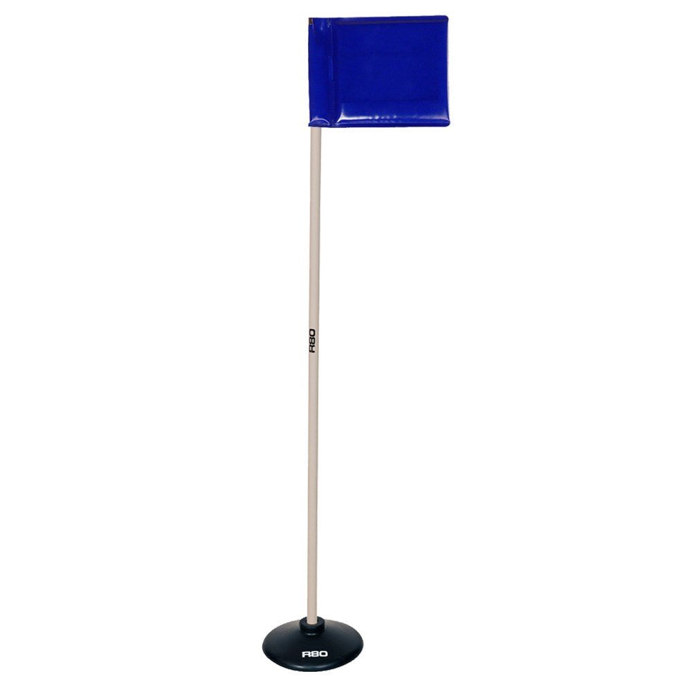 R80 Artificial Surface / Indoor Pole with Rigid Flag - Navy Blue