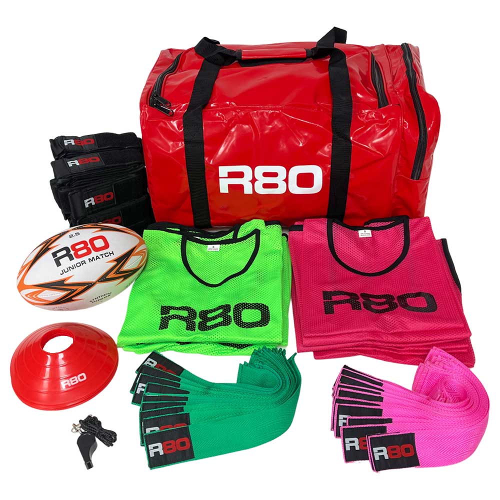 R80 Junior Rippa Game On Team Sets - Green / PinkJunior 115cm suits 4 to 10 year oldsJunior - 4 to 8 years