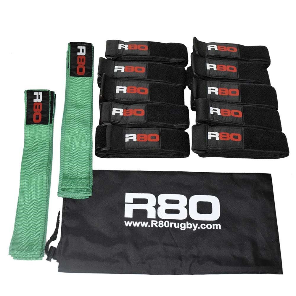 R80 Junior Rippa Rugby Set for 15 Players - Green