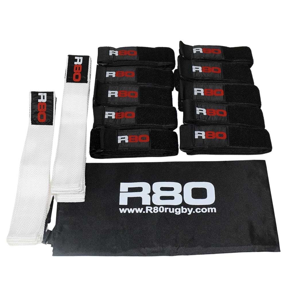 R80 Junior Rippa Rugby Set for 15 Players - White