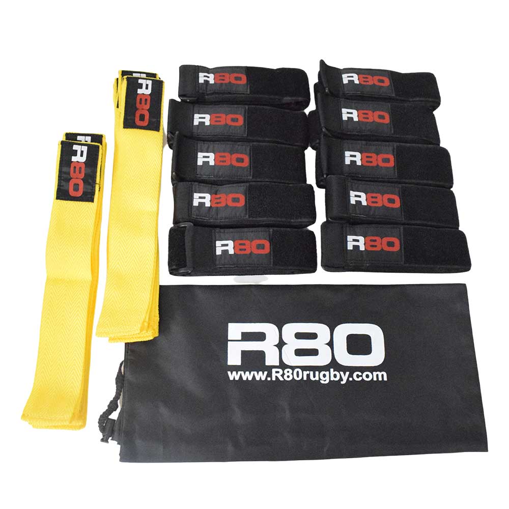 R80 Junior Rippa Rugby Sets for 10 Players - Yellow