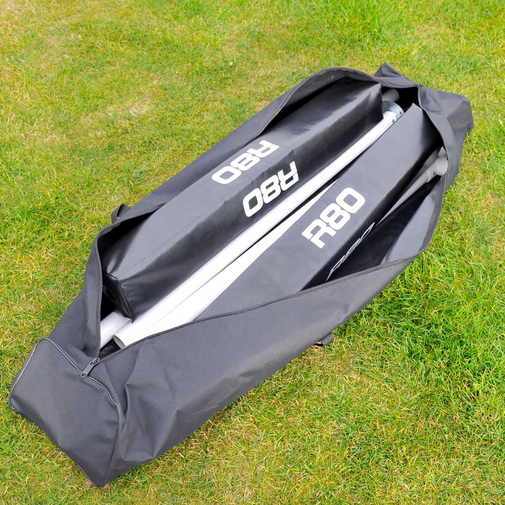 R80 Junior Rippa Team Sets with Posts &amp; Corner Poles - Blue / RedJunior 115cm suits 4 to 10 year oldsJunior - 4 to 8 years