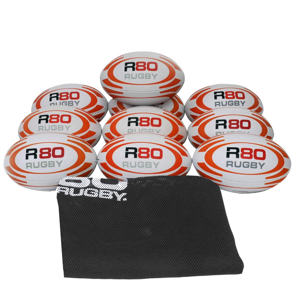 R80 Junior Rugby Ball Packs - Size 2.5 Orange6 Balls