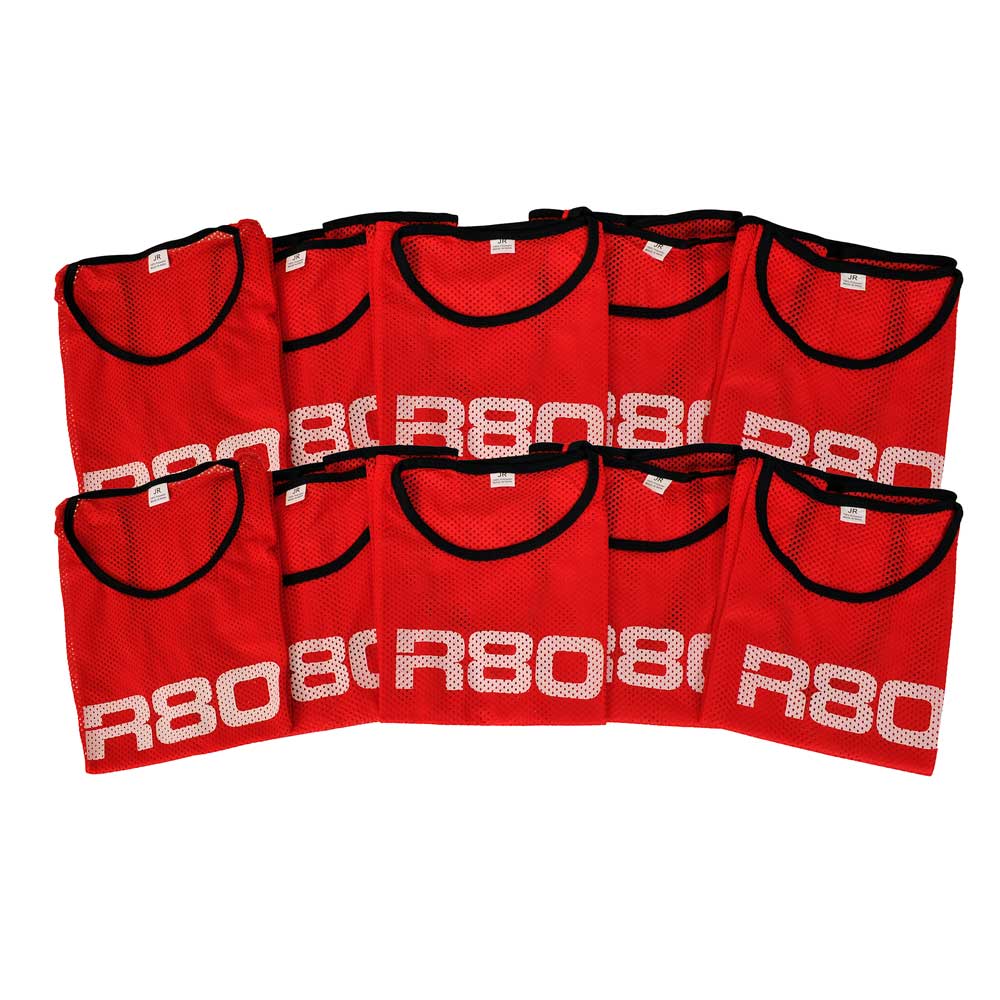 R80 Mesh Training Bibs Set of 10 - JuniorRed