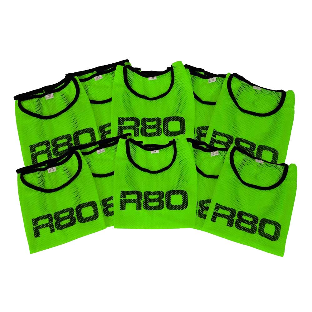 R80 Mesh Training Bibs Set of 10 - JuniorGreen