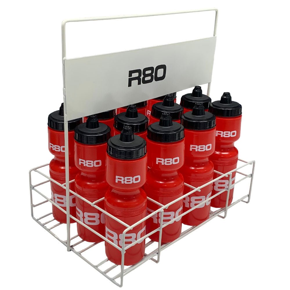 R80 Wire Drink Bottle Carrier with 12 Bottles - Red/Black
