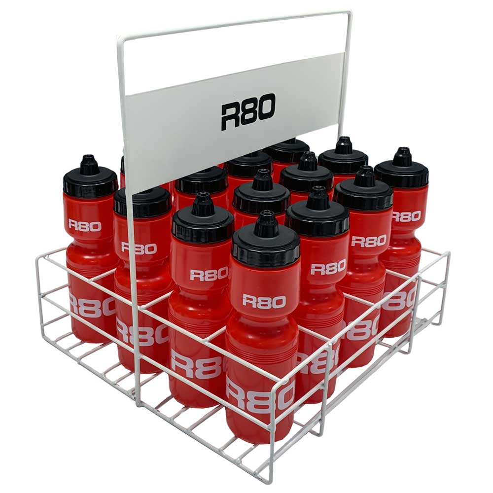 R80 Wire Drink Bottle Carrier with 16 Bottles - Red/Black