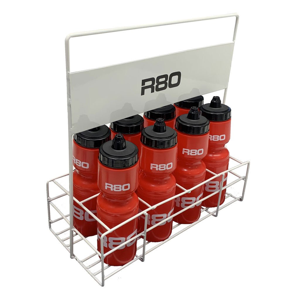 R80 Wire Drink Bottle Carrier with 8 Bottles - Red/Black