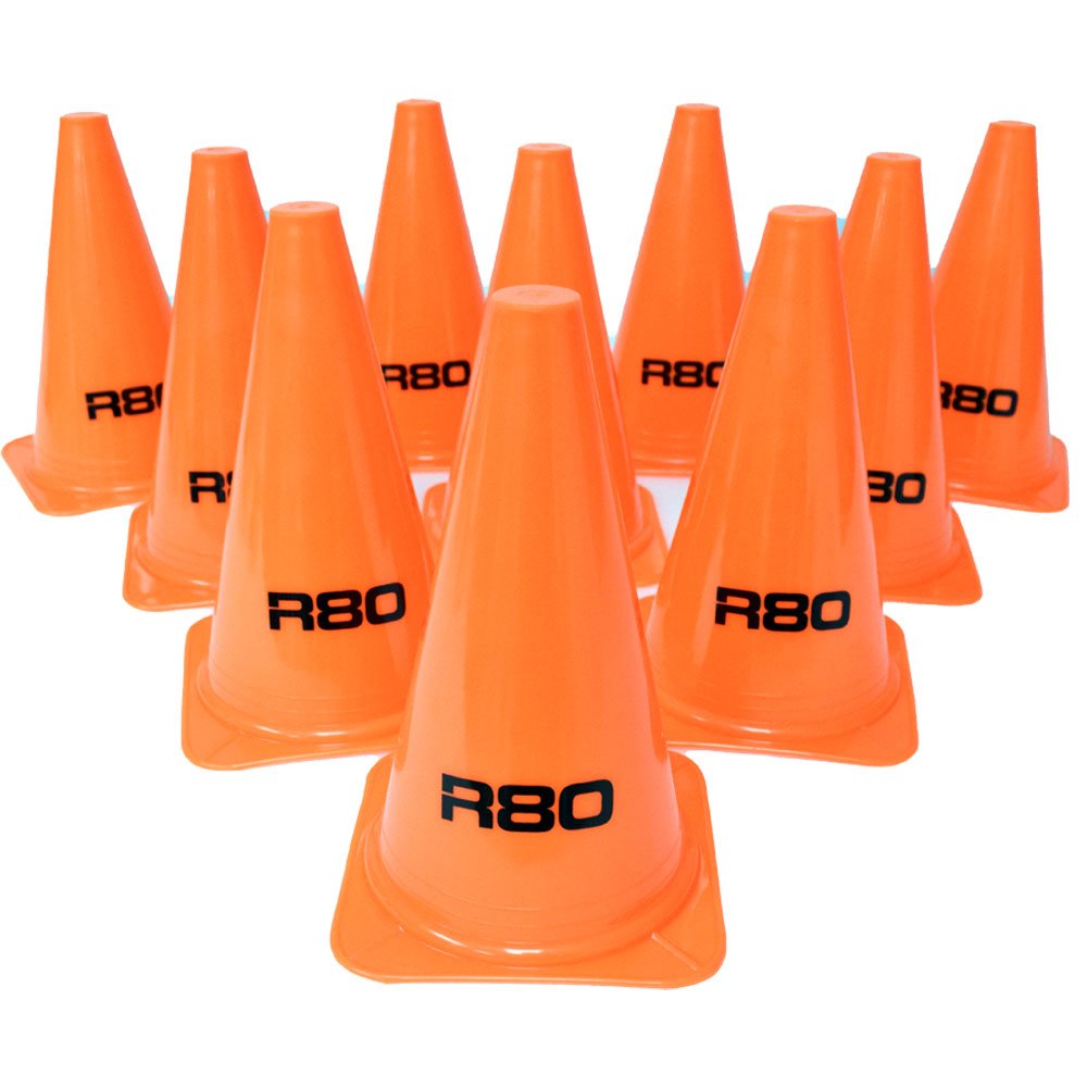 R80 Witches Hat Marker Cones - Set of 10 22cm