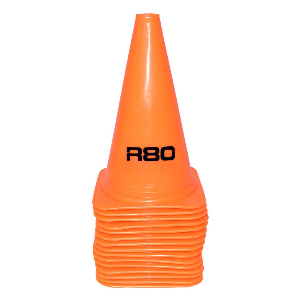 R80 Witches Hat Marker Cones - Set of 10 22cm