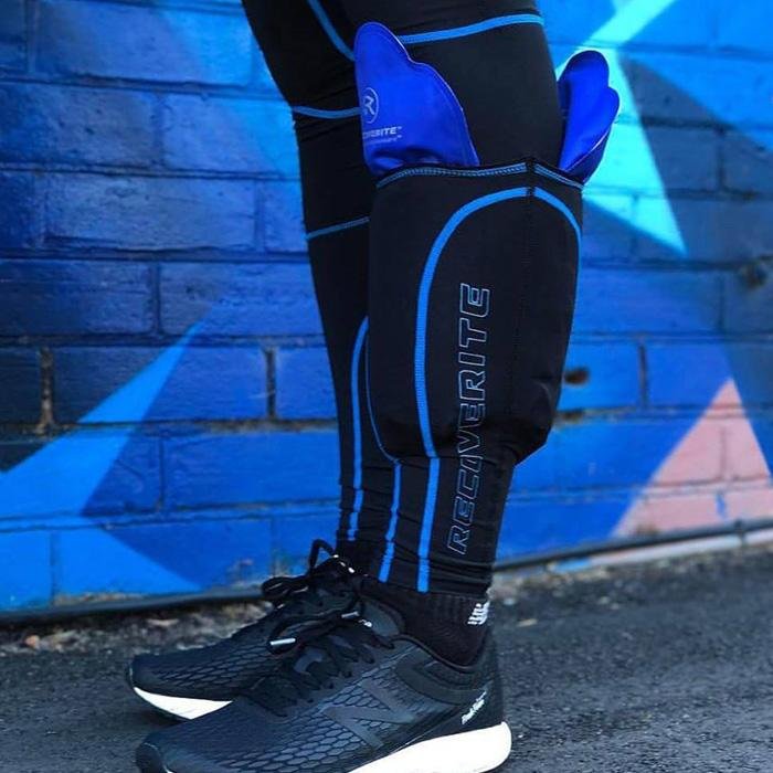 Calf Compression Sleeves with Ice/Heat Packs by Recoverite