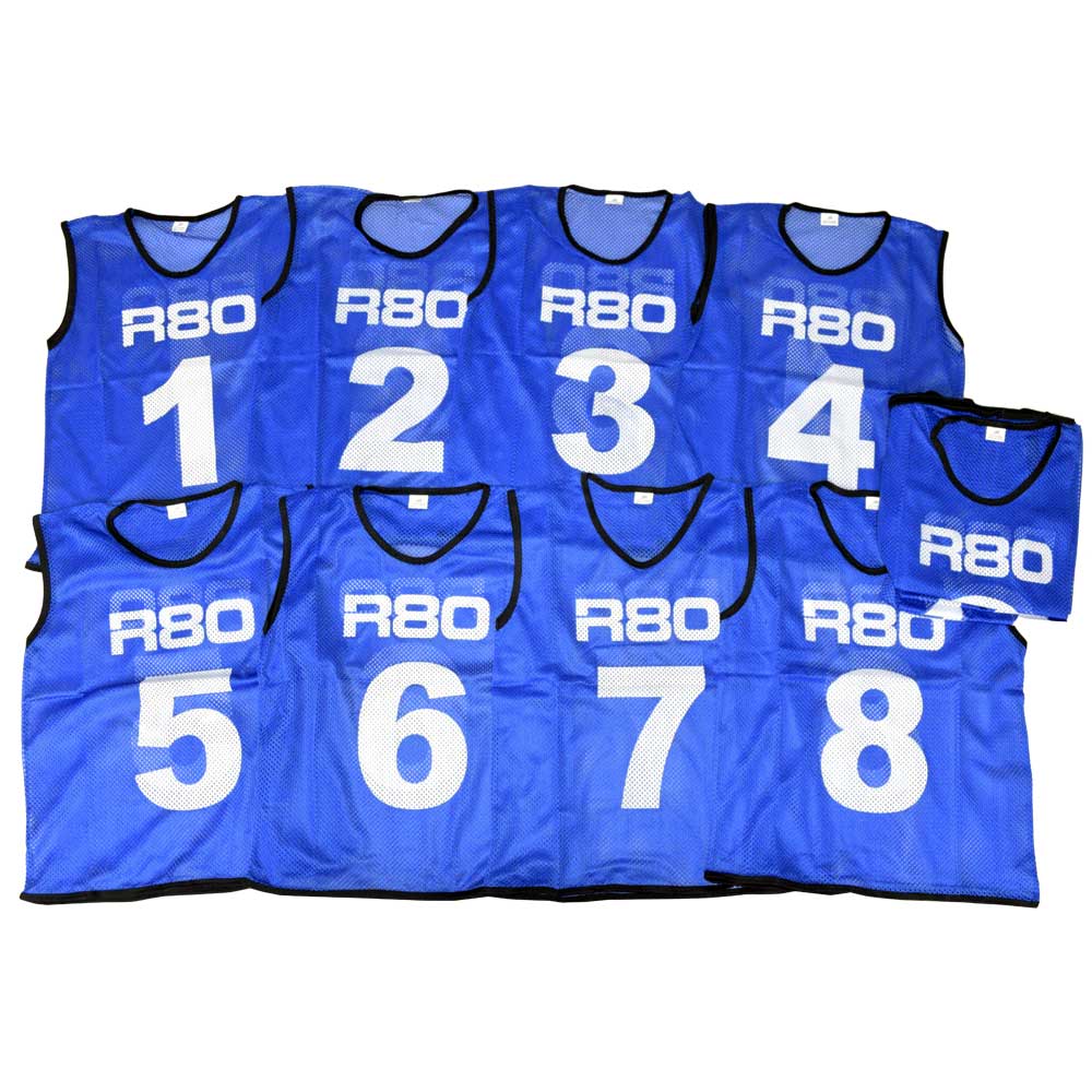 1 - 25 Numbered Training Bib Sets - MediumBlue