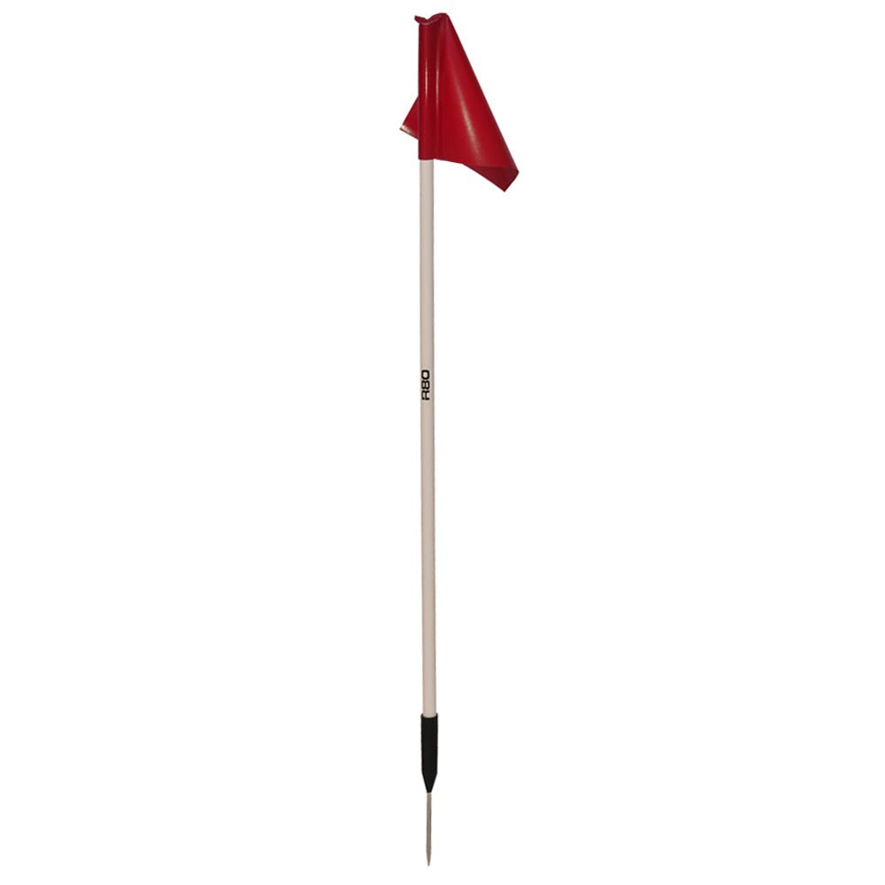 Sideline Pole with Top Tarp Flag - Red