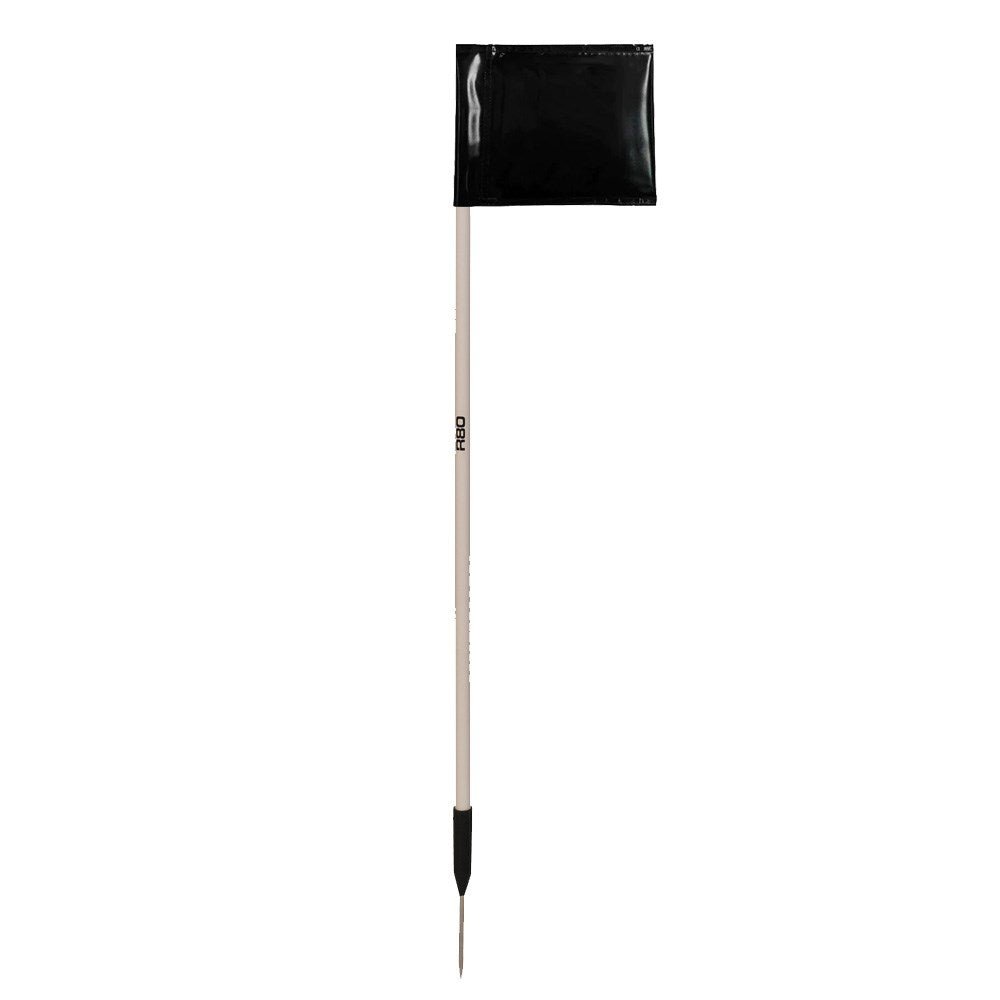 Sideline Pole with Rigid Flag - Black
