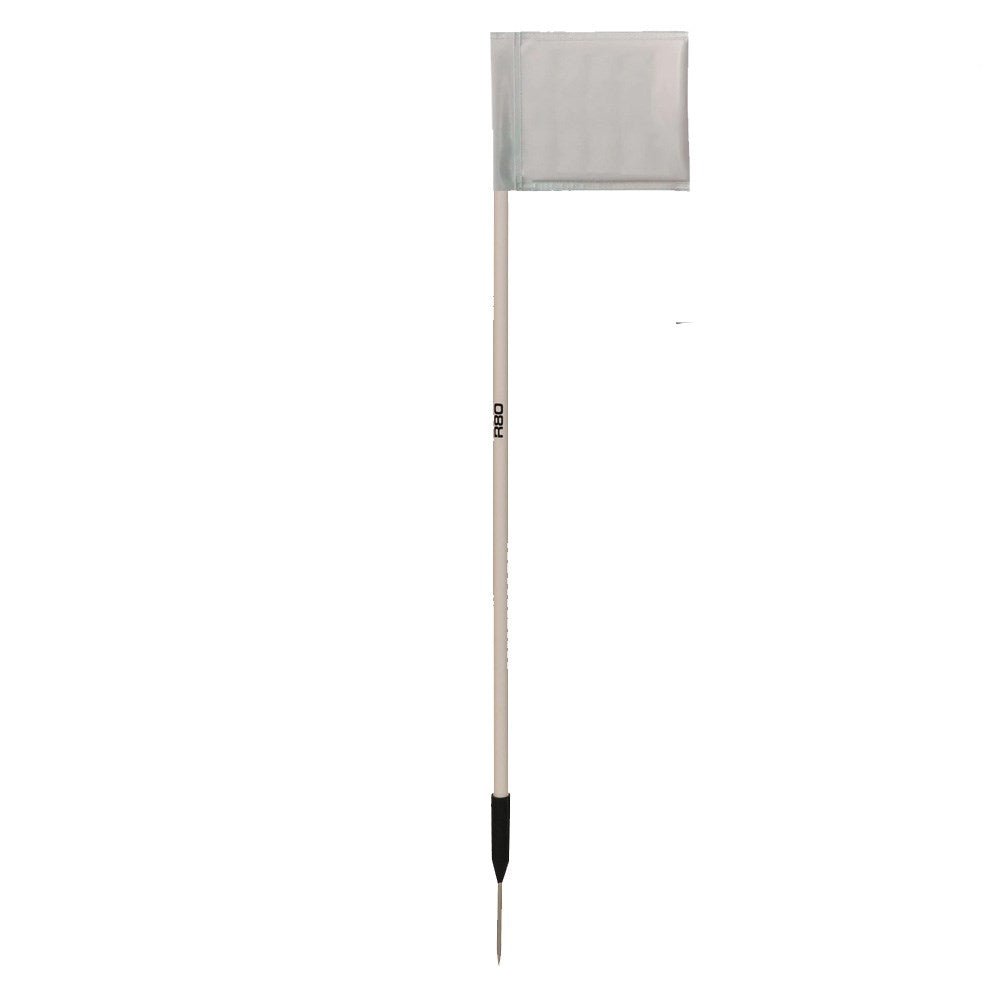 Sideline Pole with Rigid Flag - White