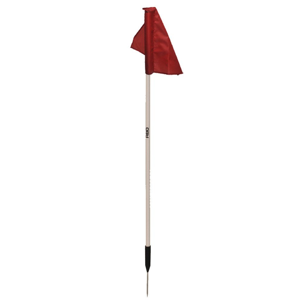 Sideline Pole with Nylon Flag - Red