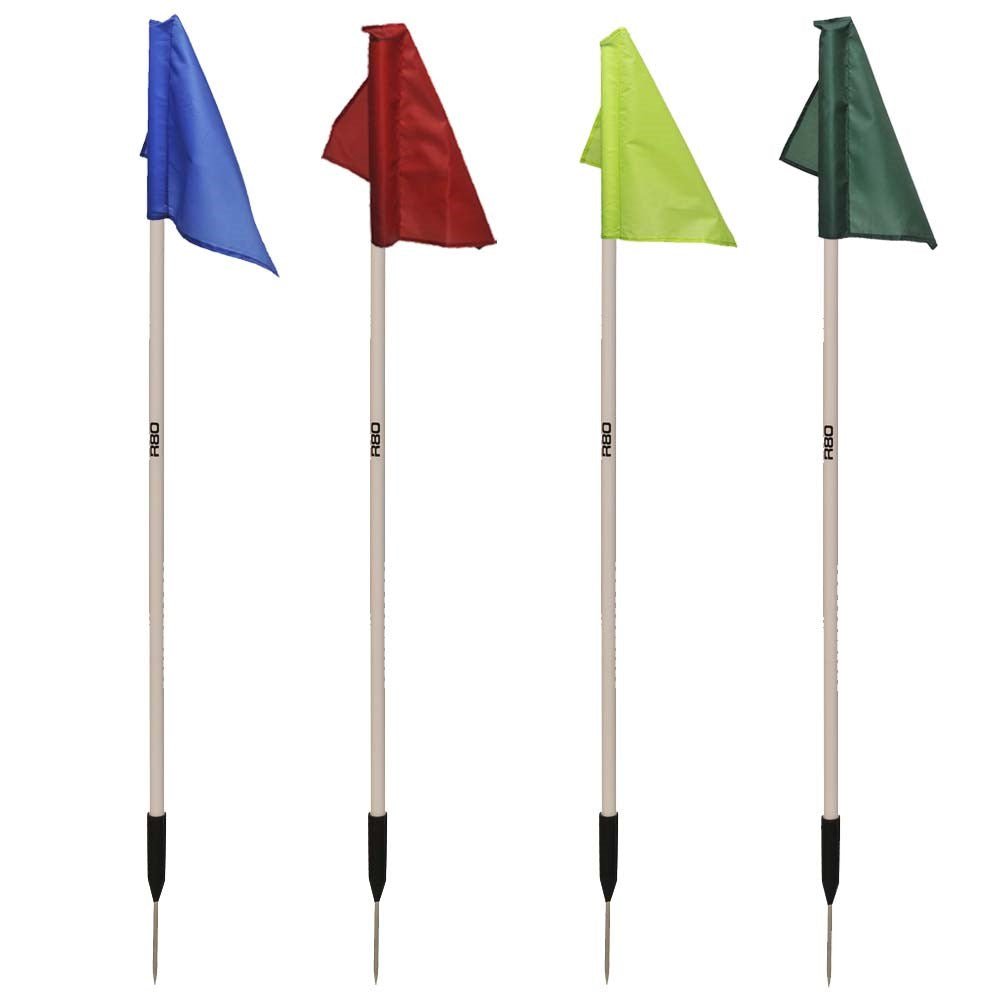 Sideline Pole with Nylon Flag - Blue