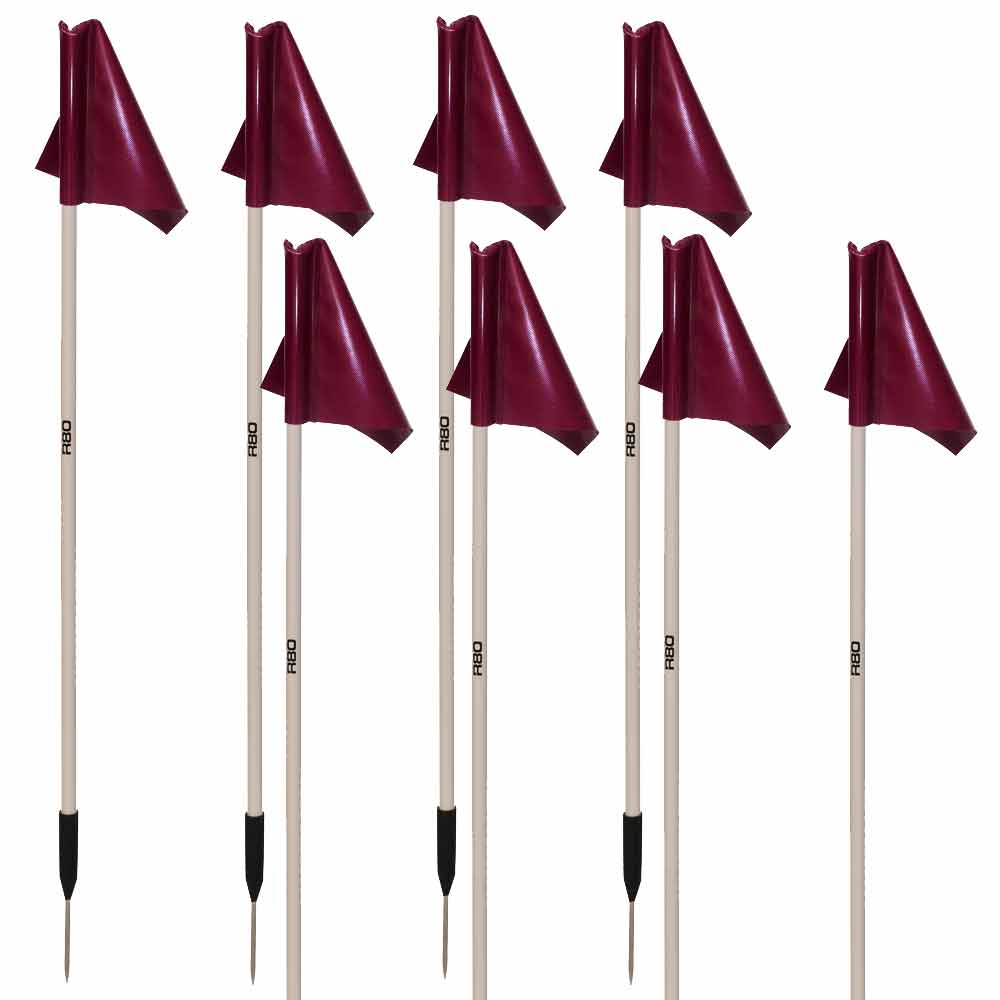 Sideline Pole and Top Tarp Flag Sets - GreenFull Field Set of 14