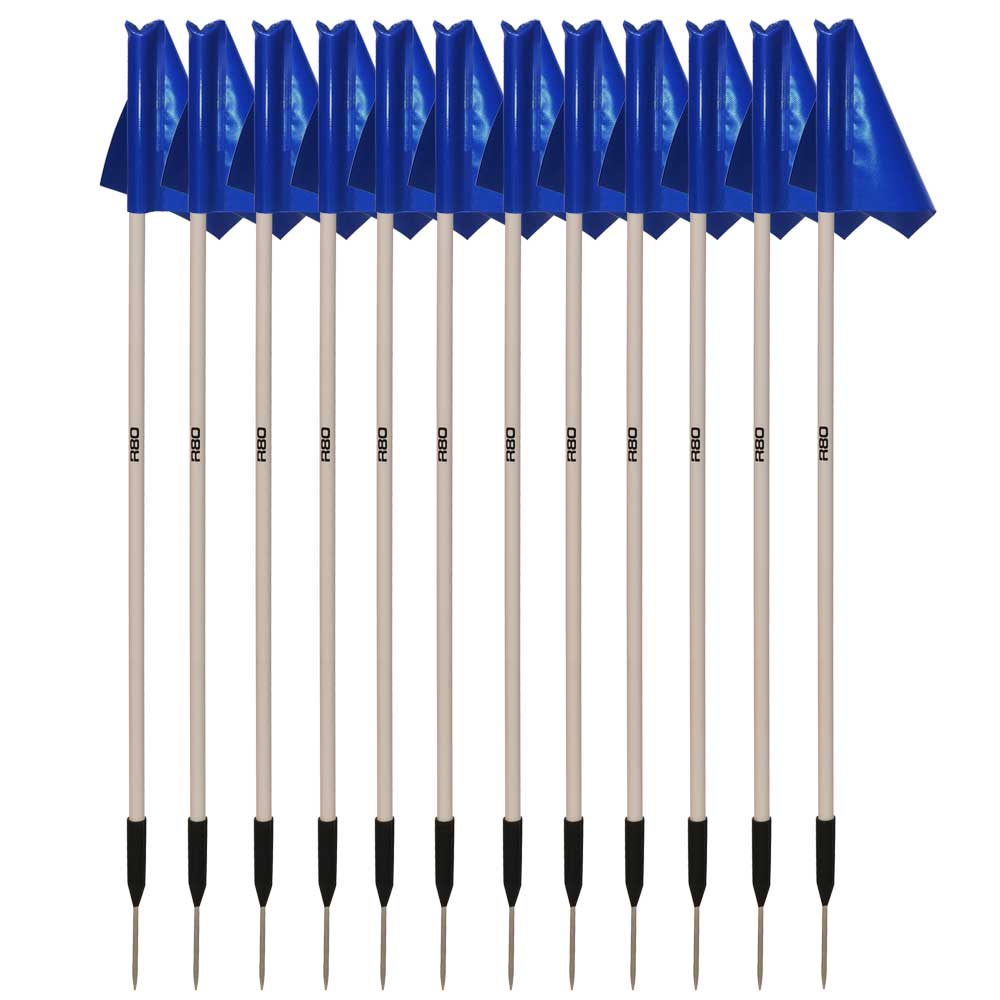 Sideline Pole and Top Tarp Flag Sets - Royal BlueFull Field Set of 14