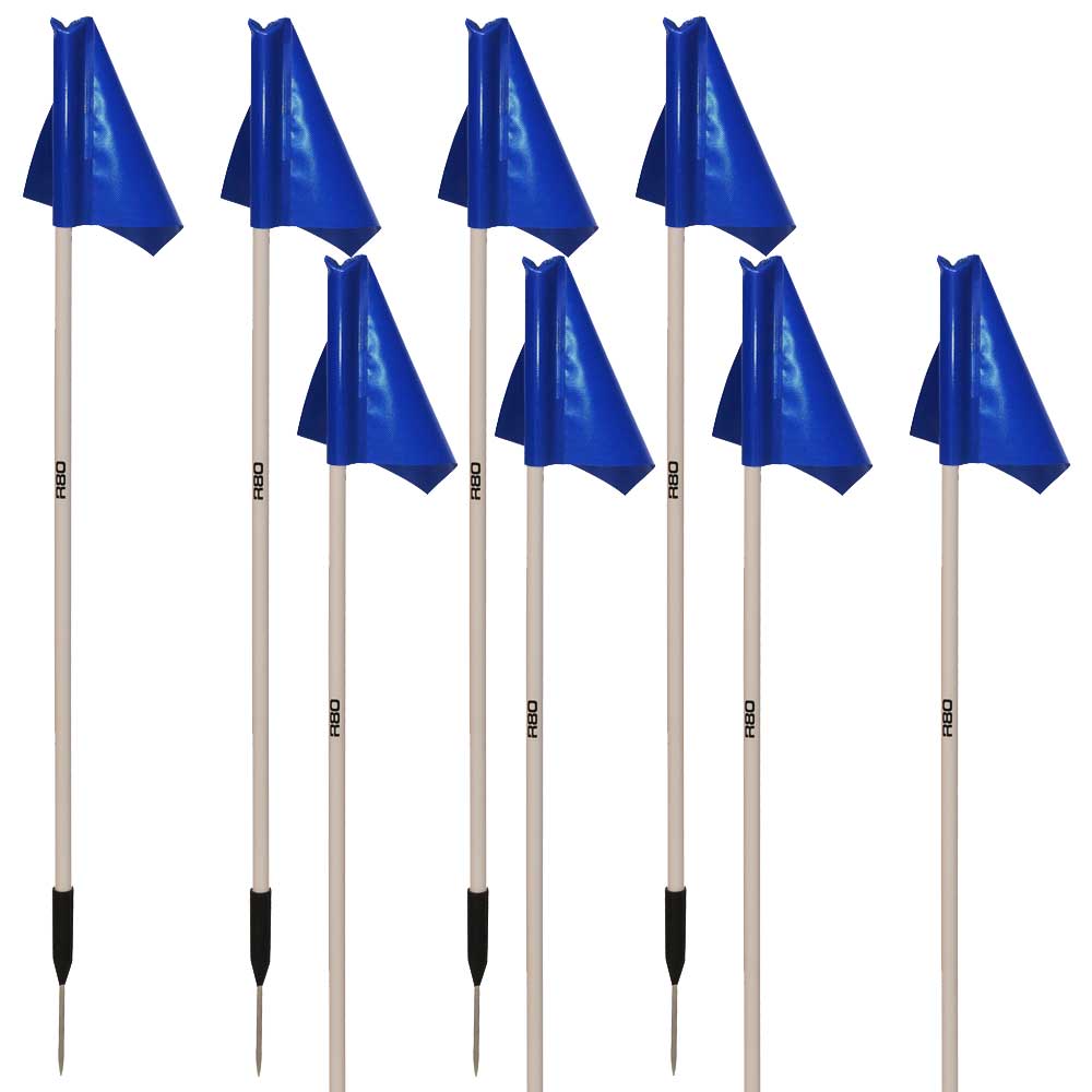 Sideline Pole and Top Tarp Flag Sets - Royal BlueSet of 8