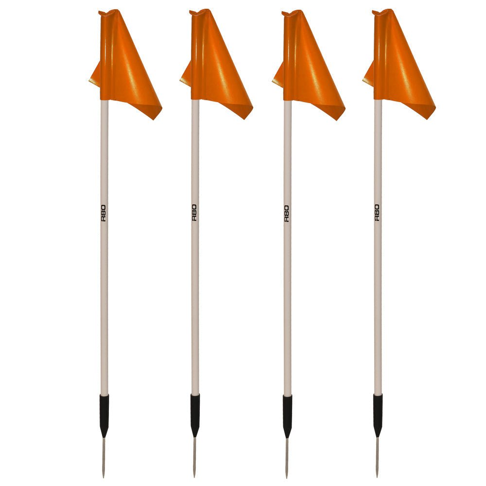 Sideline Pole and Top Tarp Flag Sets - OrangeSet of 4