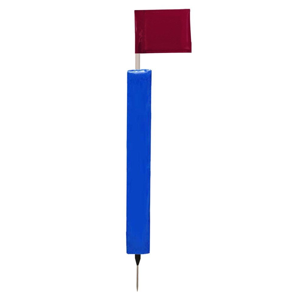 Sideline Pole with Club Colour Flags and Protectors - Navy BlueRoyal Blue
