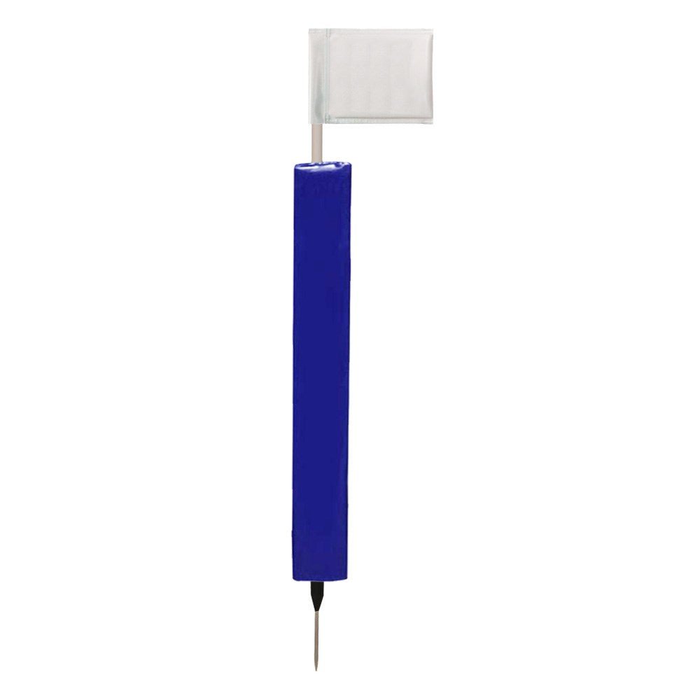 Sideline Pole with Club Colour Flags and Protectors - Navy BlueWhite