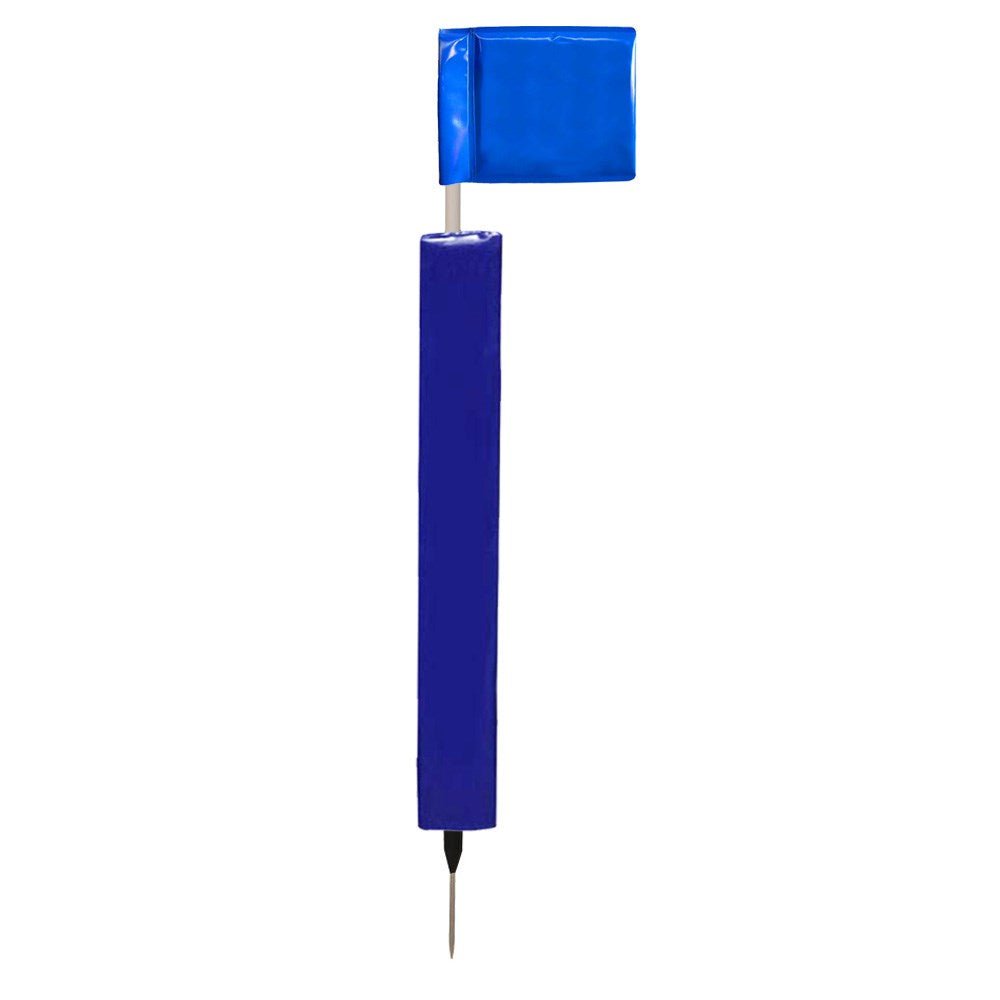 Sideline Pole with Club Colour Flags and Protectors - Navy BlueRoyal Blue