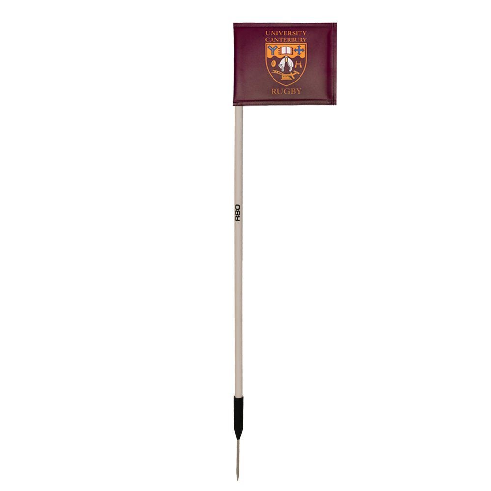 Sideline Poles with Printed Rigid Flags - Red