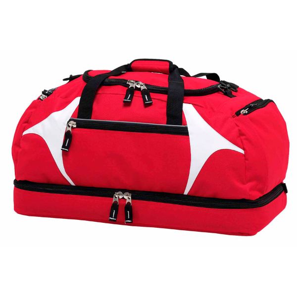 Spliced Zenith Sports Bag - Red/White