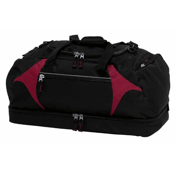 Spliced Zenith Sports Bag - Black/Maroon