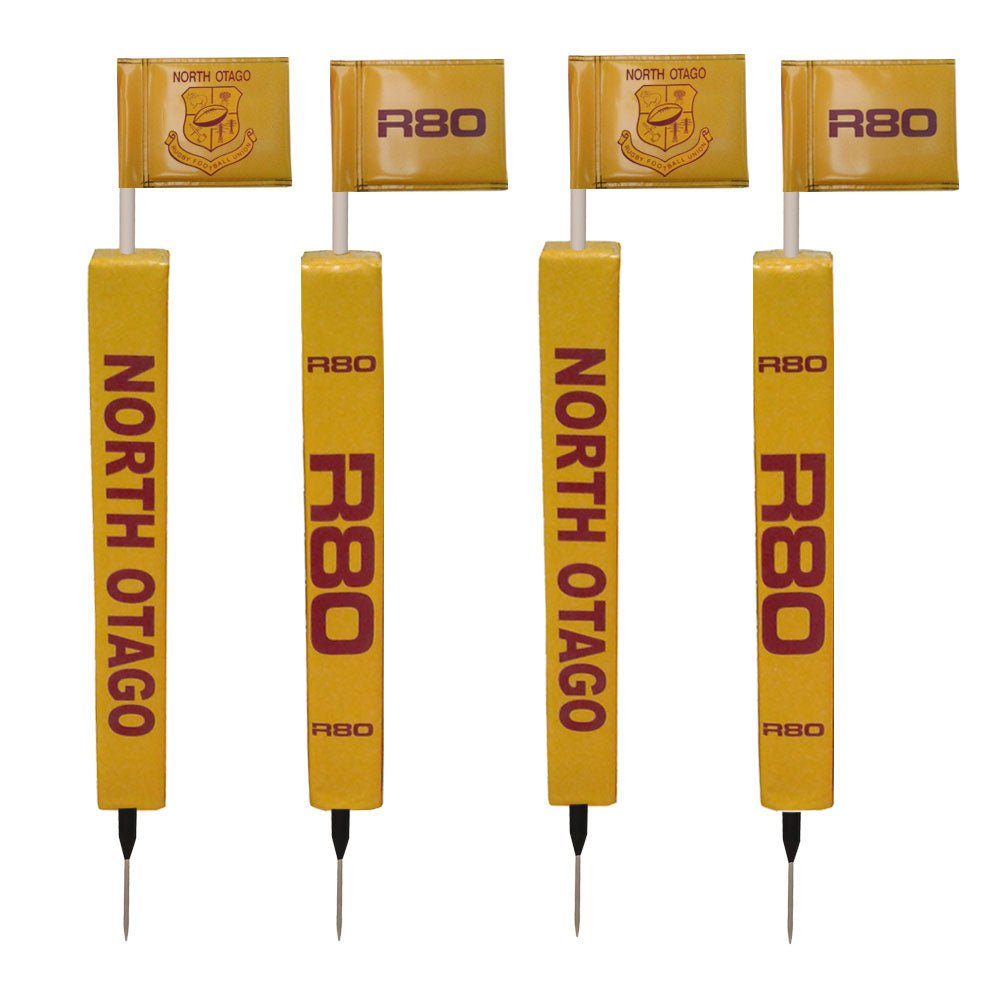 Touchline Pole with Printed Rigid Flag & Protector - 