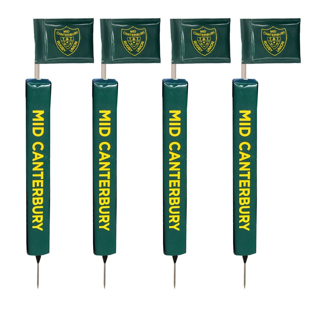 Touchline Pole with Printed Rigid Flag & Protector - R80 Rugby