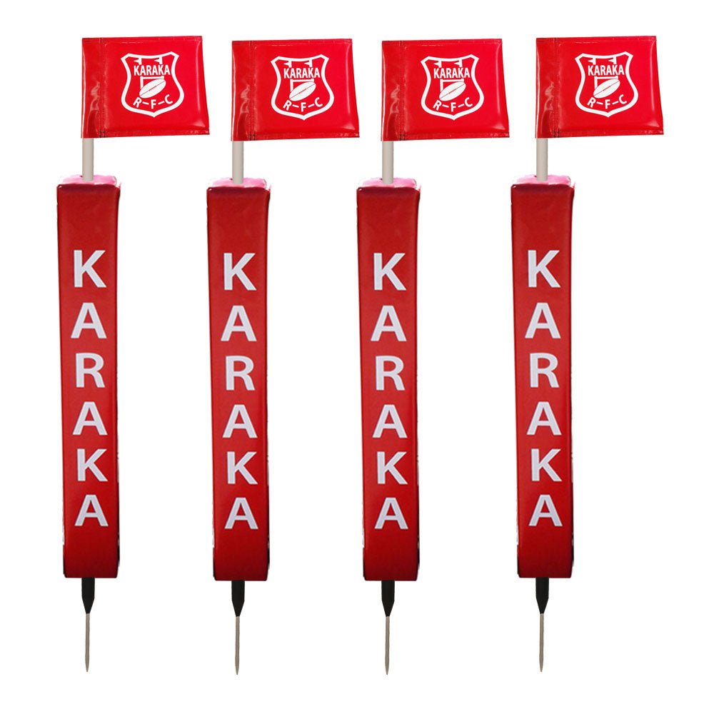 Touchline Pole with Printed Rigid Flag & Protector - 