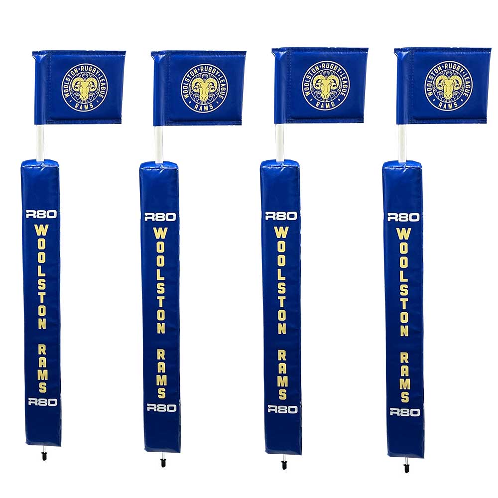 Touchline Pole with Printed Rigid Flag & Protector - 