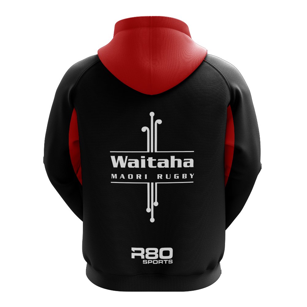 Waitaha Māori Rugby Cut and Sew Hoodies - S