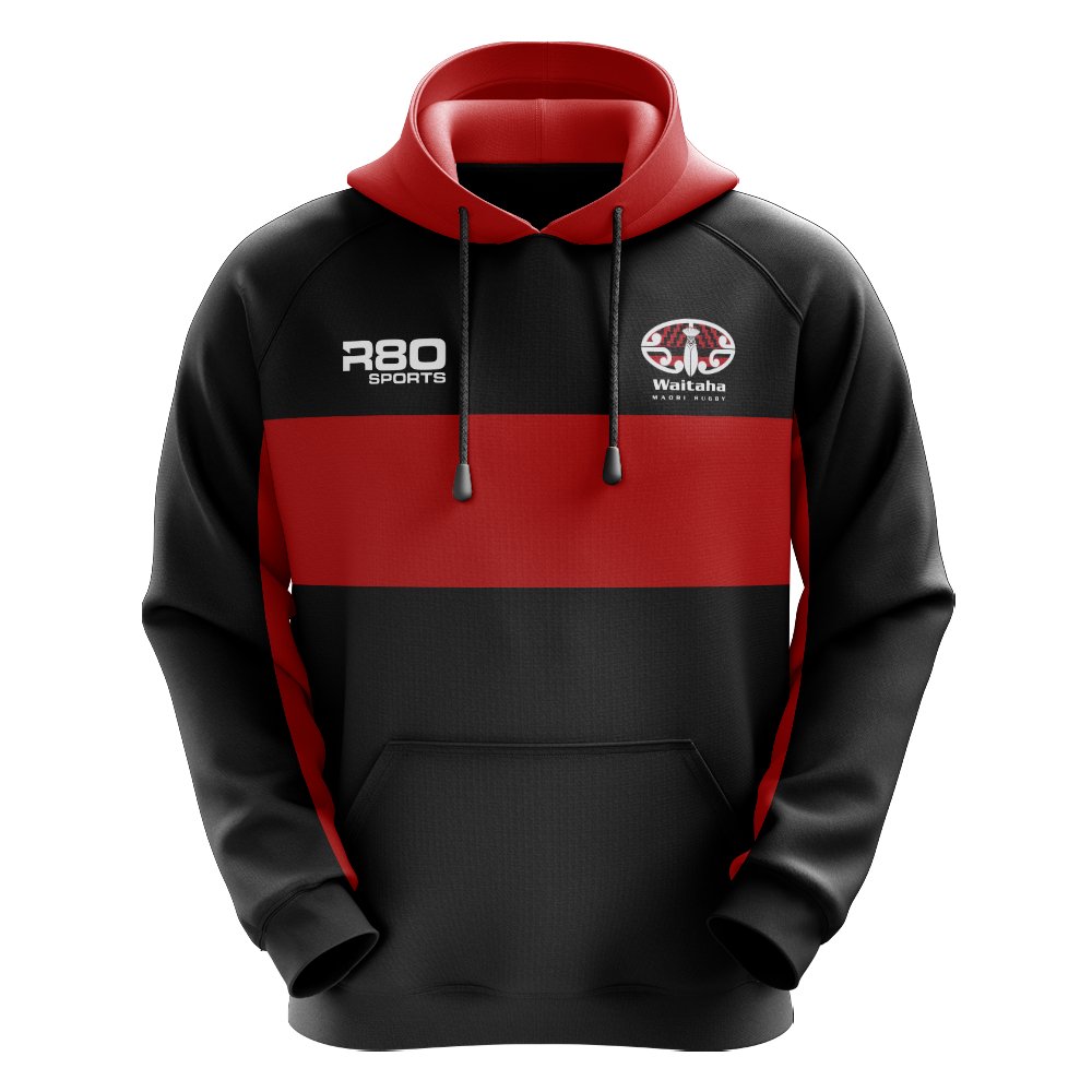 Waitaha Māori Rugby Cut and Sew Hoodies - S